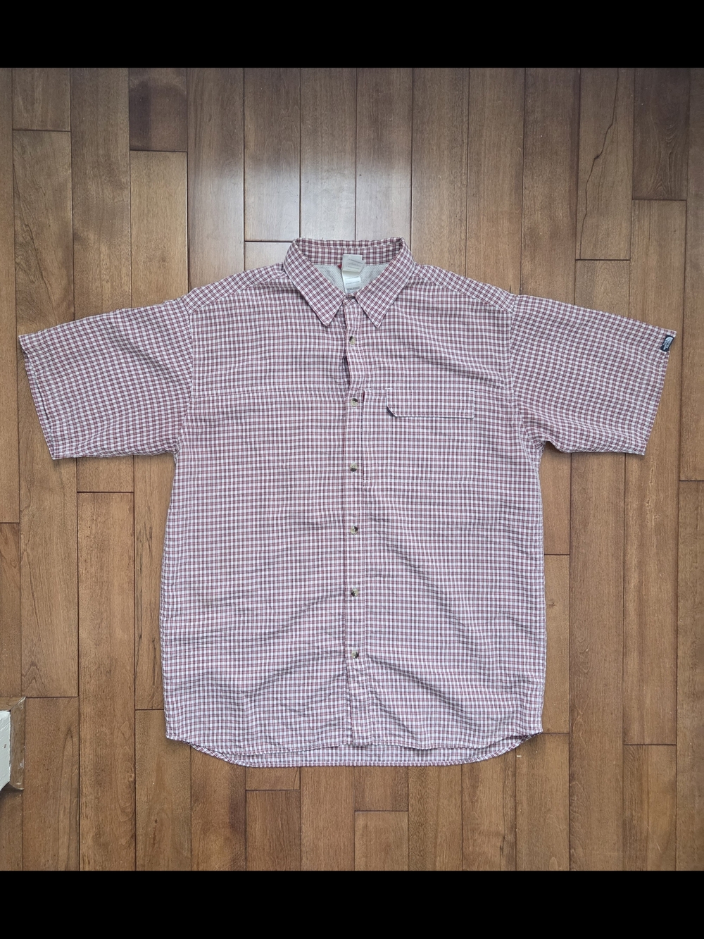 The North Face Men's Short-Sleeve Plaid  Checkered Button-Up Shirt Size XL